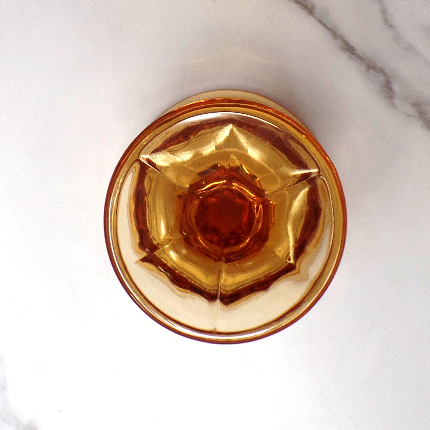 Vintage Noritake Amber Perspective Water Goblets, set of 2 (1970-85)