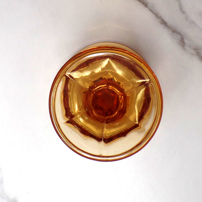 Vintage Noritake Amber Perspective Water Goblets, set of 2 (1970-85)
