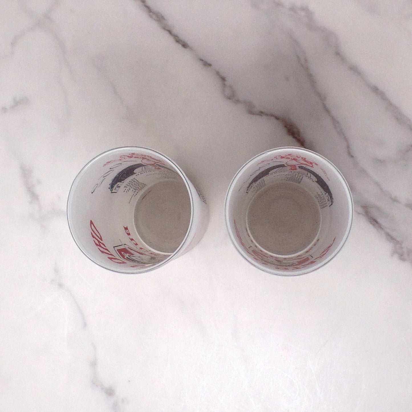 Vintage OSU Buckeyes Woody Hayes Tall Frosted Highball Glass, set of 2 (1962)