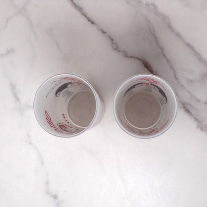 Vintage OSU Buckeyes Woody Hayes Tall Frosted Highball Glass, set of 2 (1962)