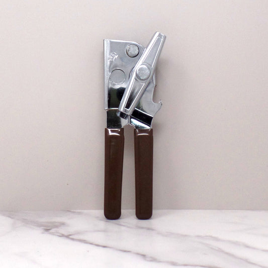 Vintage Swing-A-Way #407 Manual Can Opener with Brown Handles