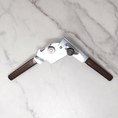 Vintage Swing-A-Way #407 Manual Can Opener with Brown Handles
