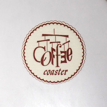 Vintage Woolworth Happy Home Disposable Paper Coasters - Coffee Text, set of 11 (1950s)