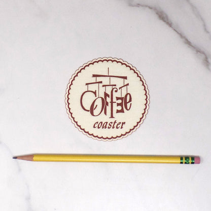 Vintage Woolworth Happy Home Disposable Paper Coasters - Coffee Text, set of 11 (1950s)