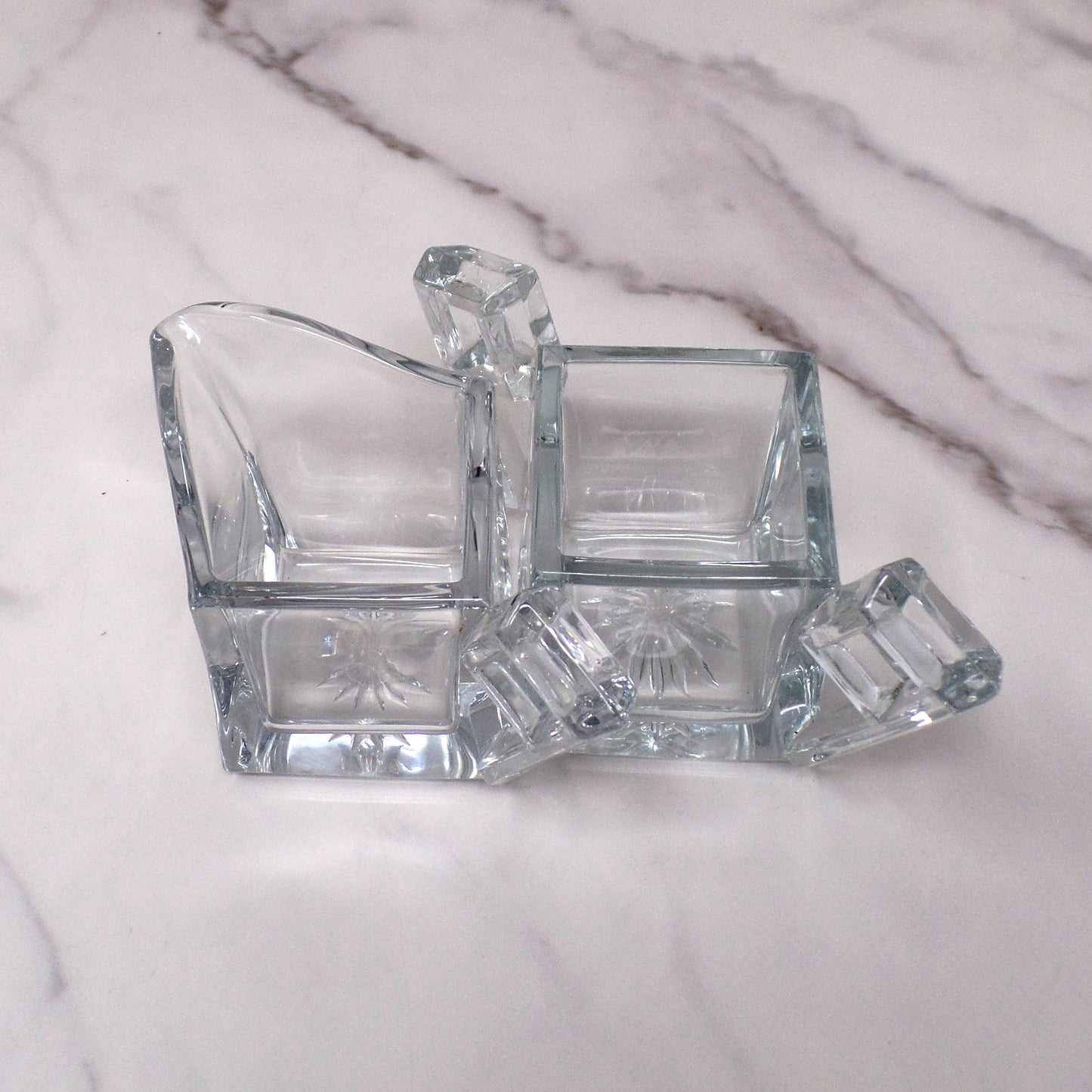 Antique Heisey Quator Art Deco Cream and Sugar Set (1912)