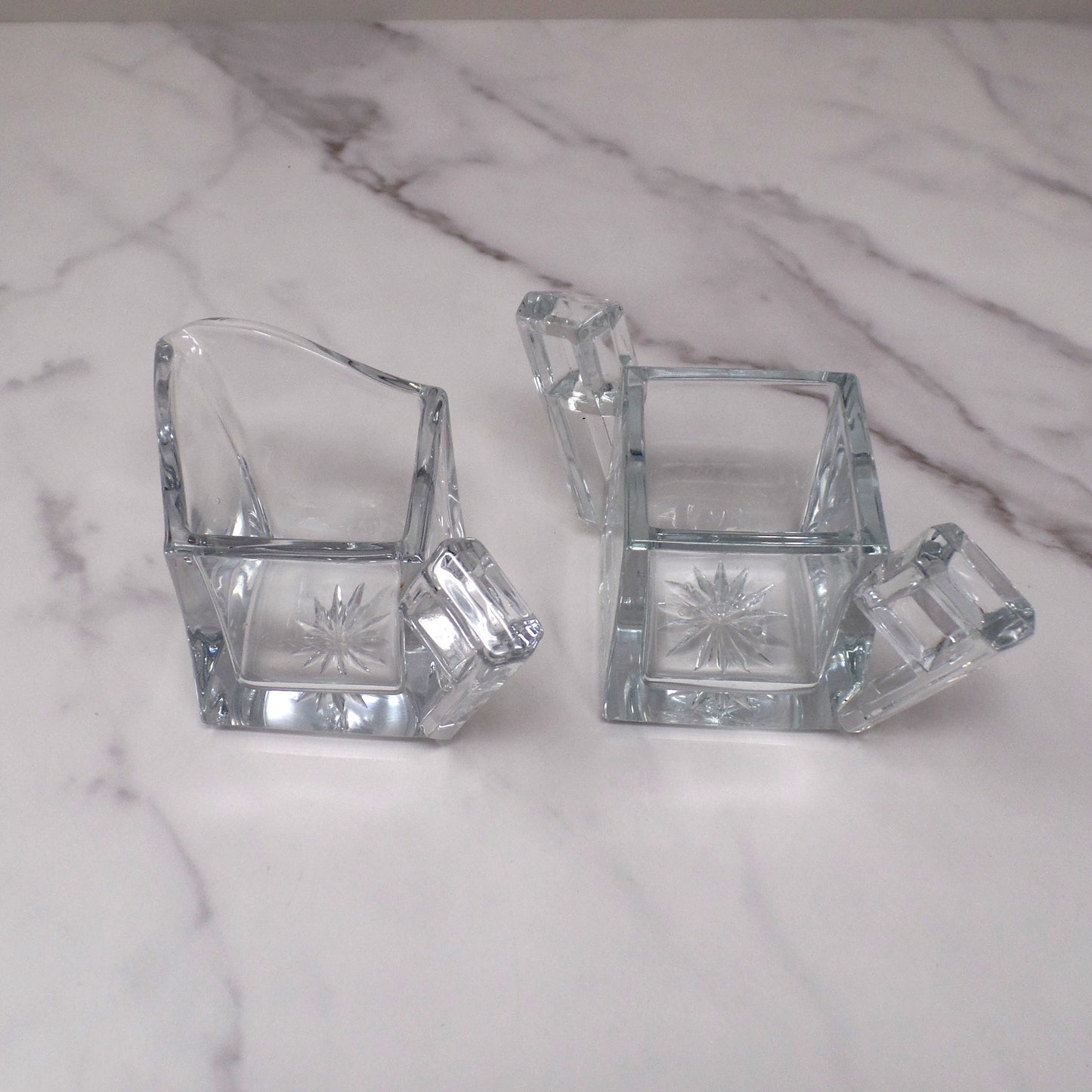 Antique Heisey Quator Art Deco Cream and Sugar Set (1912)