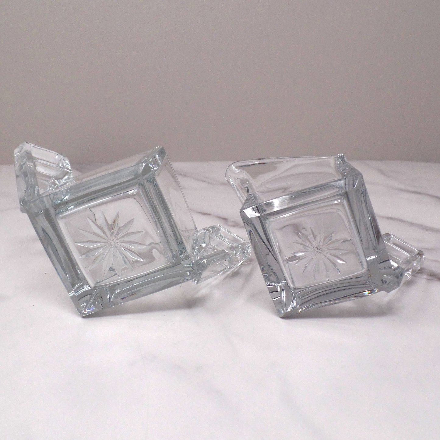 Antique Heisey Quator Art Deco Cream and Sugar Set (1912)