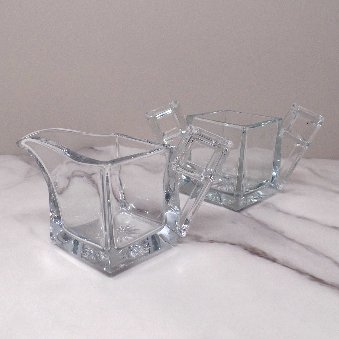 Antique Heisey Quator Art Deco Cream and Sugar Set (1912)