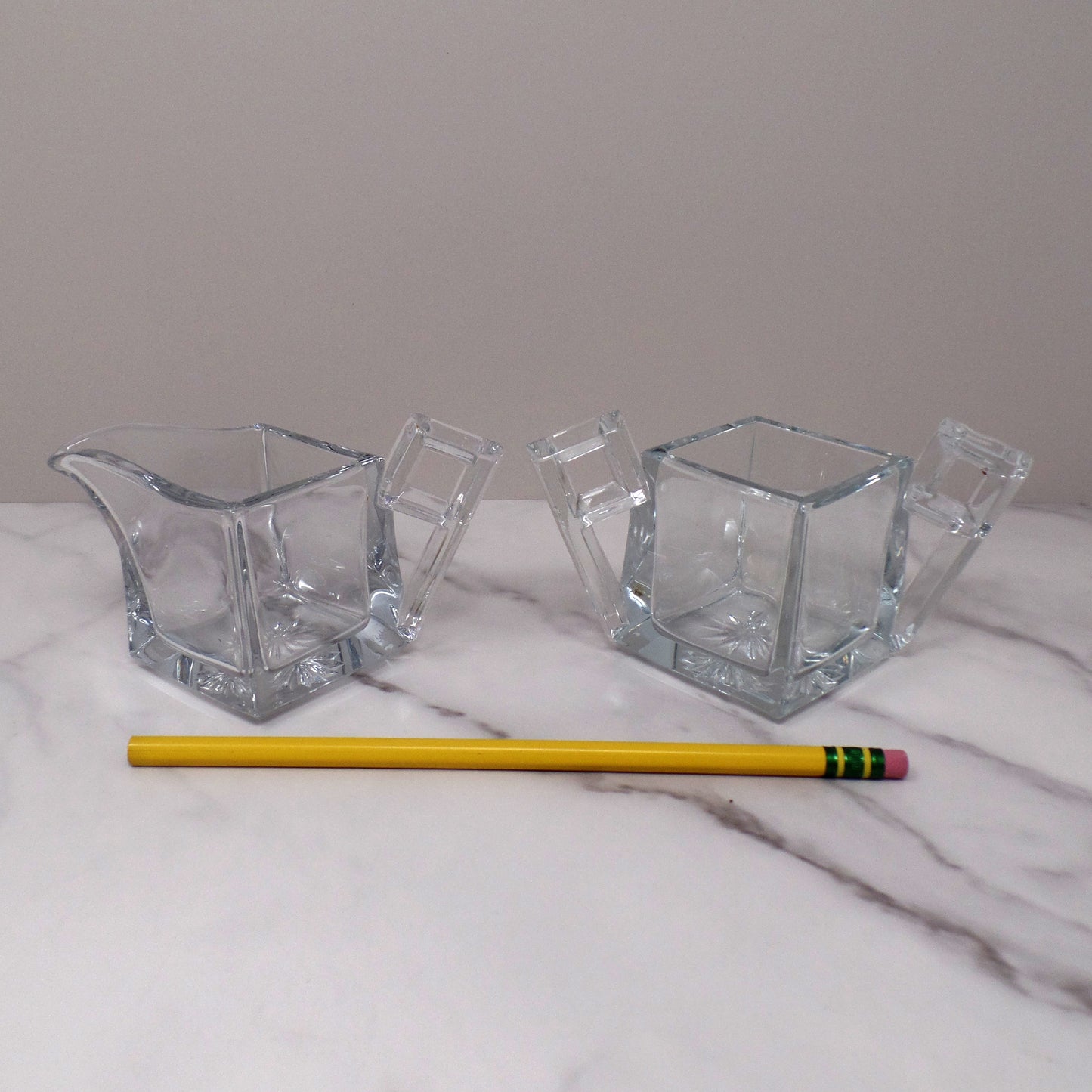 Antique Heisey Quator Art Deco Cream and Sugar Set (1912)