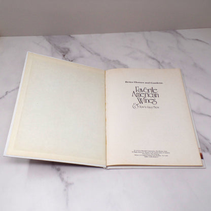 Vintage Better Homes and Gardens "Favorite American Wines" Book (1979)