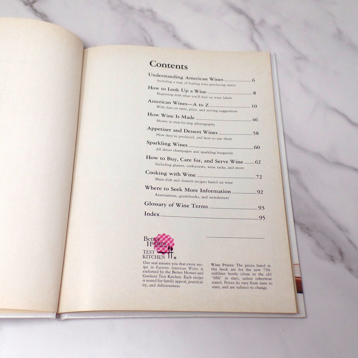 Vintage Better Homes and Gardens "Favorite American Wines" Book (1979)