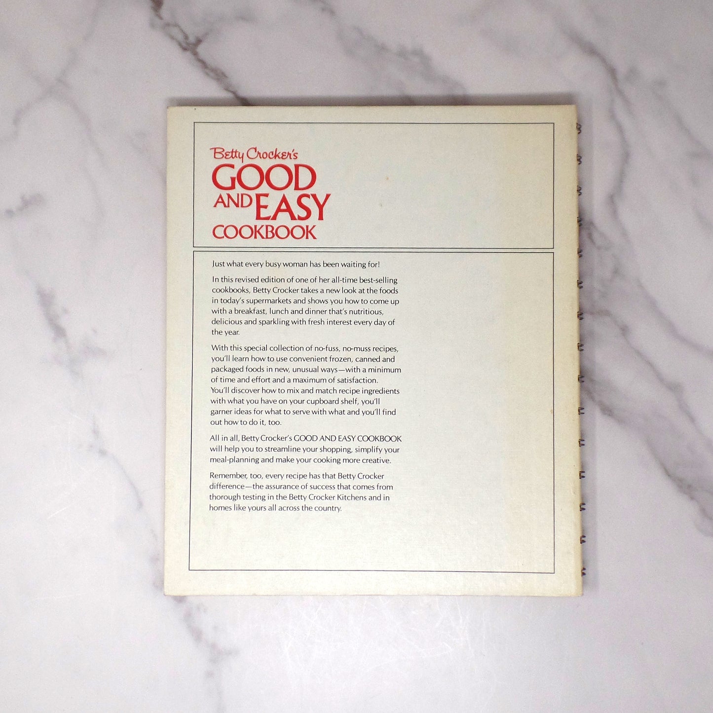 Vintage Betty Crocker's Good and Easy Cookbook (1973)