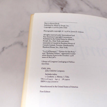 Vintage Cookbook, Julia Child & Company (1978)