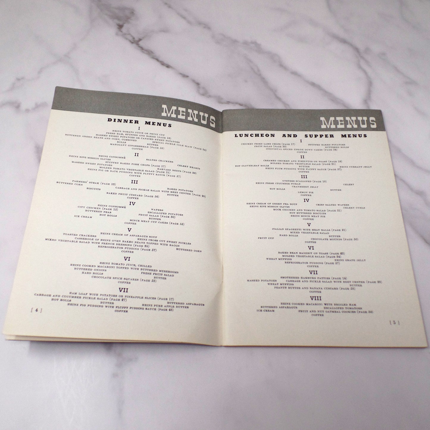 Vintage Booklet, The Heinz Book of Quantity Recipes and Menus (1938)