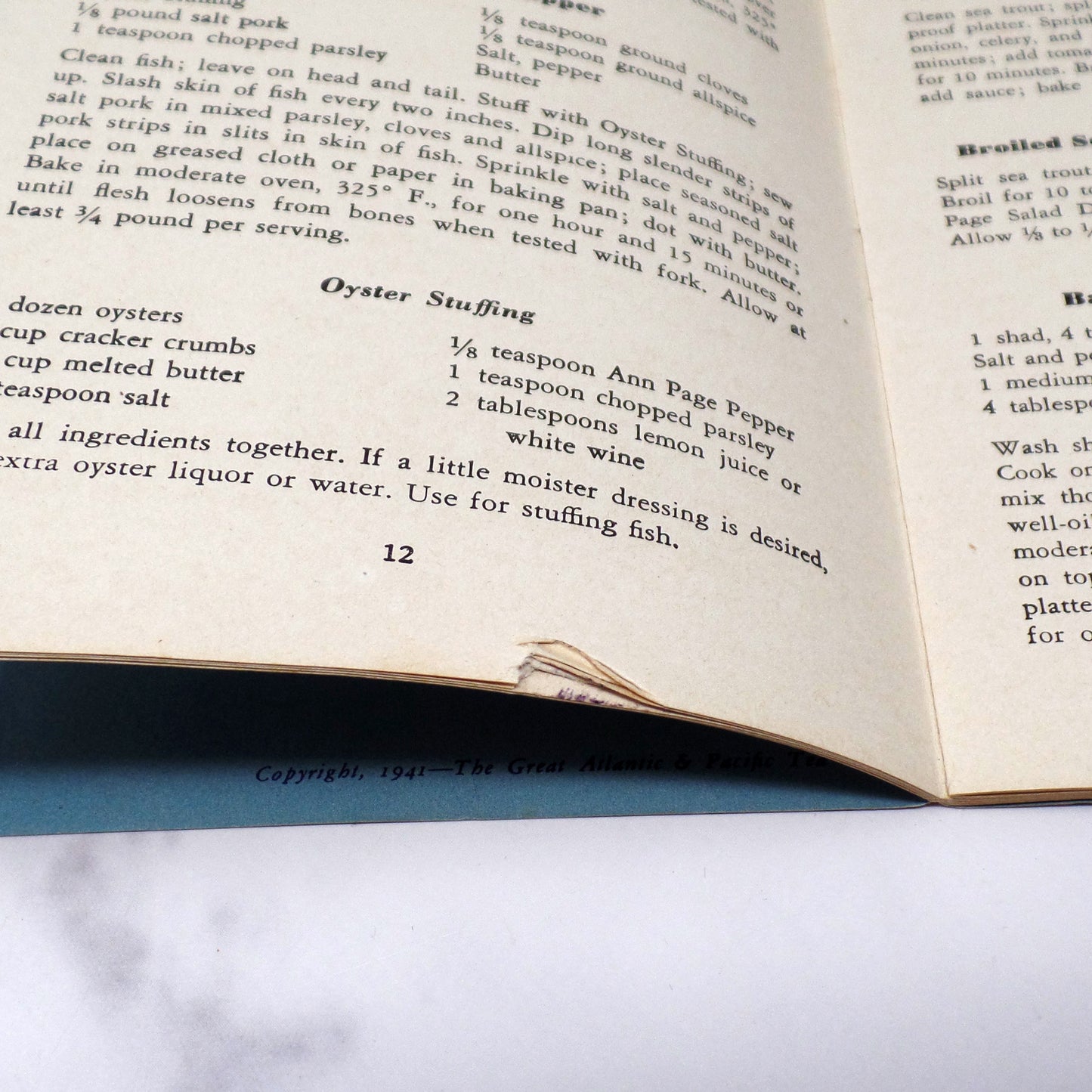 Vintage Booklet, How to Prepare Finer Fish Dishes (1941)