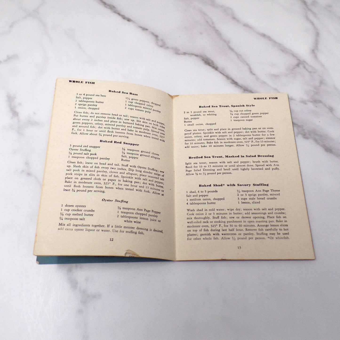 Vintage Booklet, How to Prepare Finer Fish Dishes (1941)