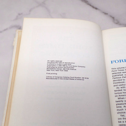 Vintage The Ford Times Cookbook (1968)