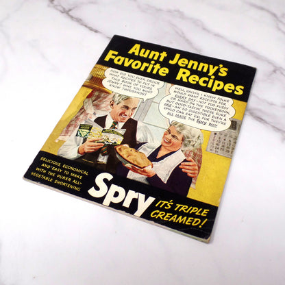 Vintage Booklet, Aunt Jenny’s Favorite Recipes, Spry Shortening Advertisement (1940s)