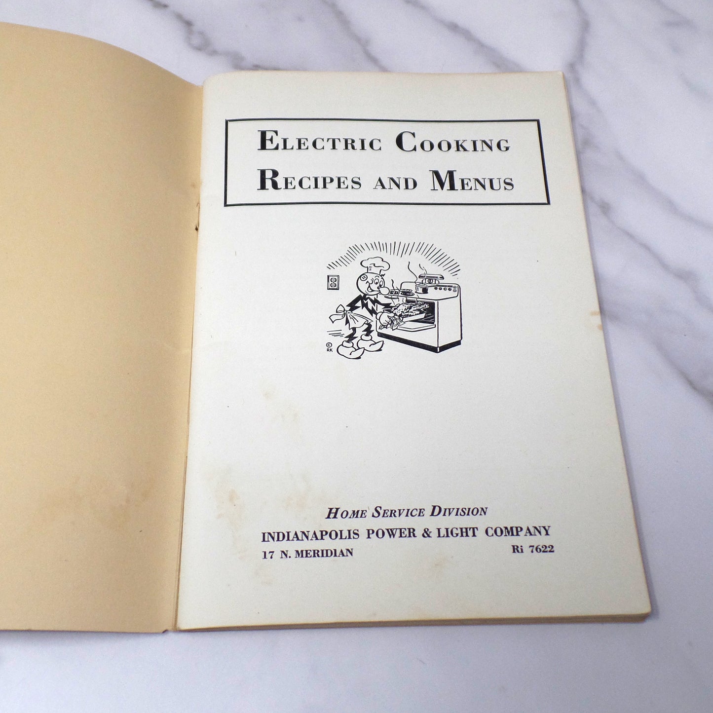 Vintage Booklet, Electric Cooking Recipes and Menus, Indianapolis Power & Light Co (1940s)