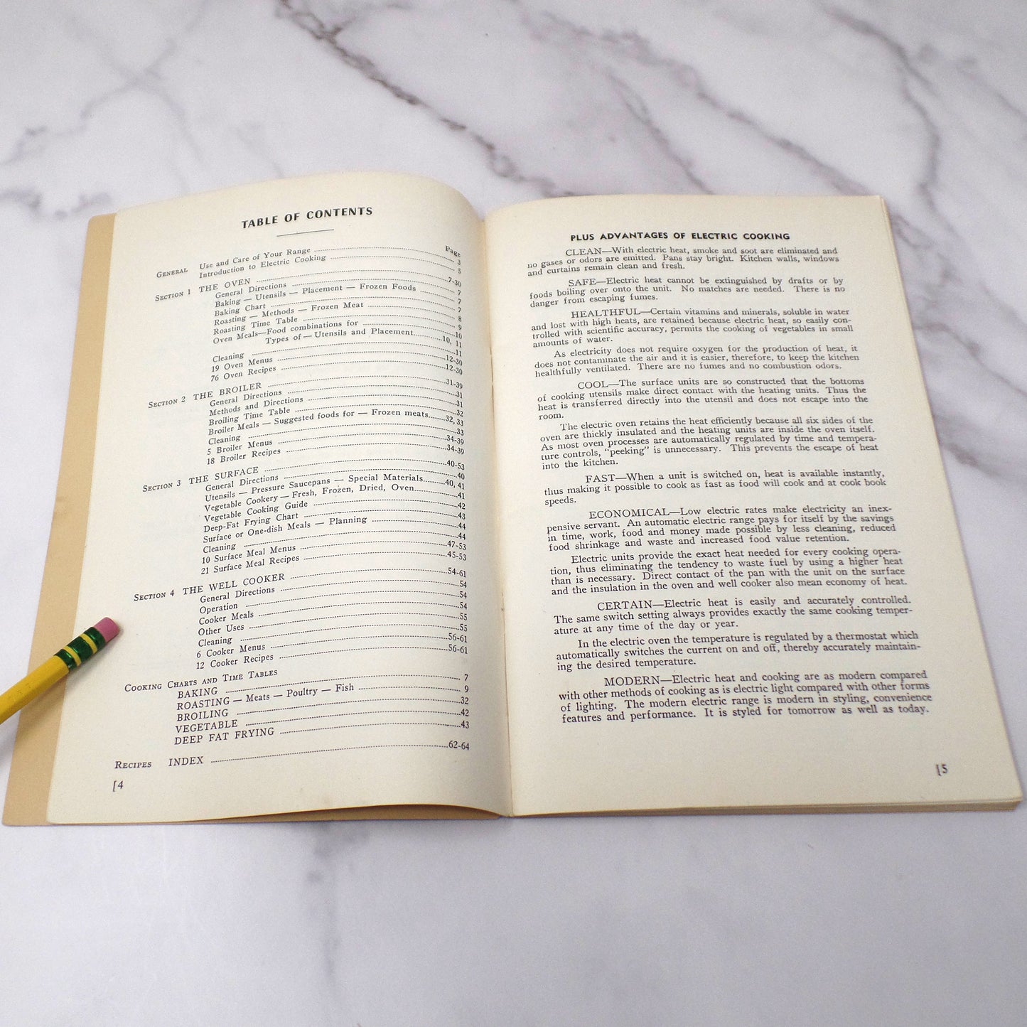 Vintage Booklet, Electric Cooking Recipes and Menus, Indianapolis Power & Light Co (1940s)