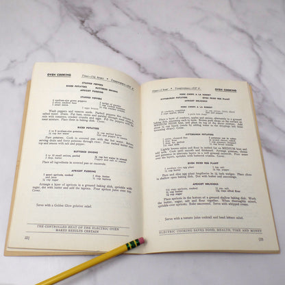 Vintage Booklet, Electric Cooking Recipes and Menus, Indianapolis Power & Light Co (1940s)