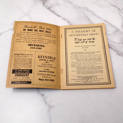 Vintage Booklet, 1003 Household Hints and Work Savers (1967)
