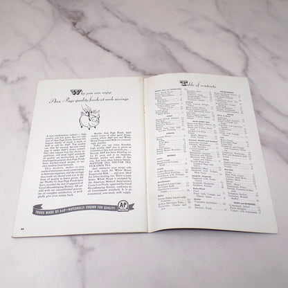 Vintage Booklet, Glamourous Meals for Practical Pocketbooks (1940s)