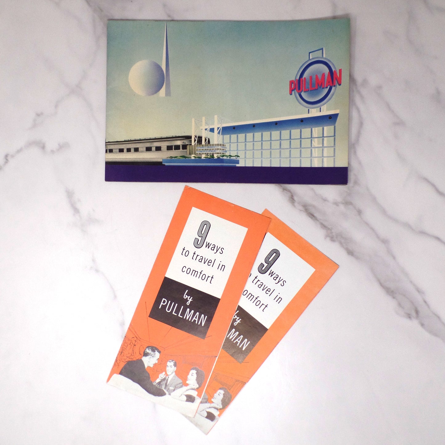 Vintage Brochure, Pullman 1939 World’s Fair Booklet & 2 Single-sheet Leaflets (1939)