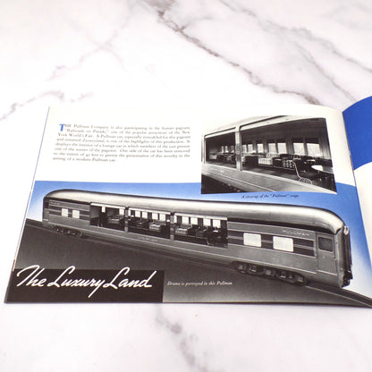 Vintage Brochure, Pullman 1939 World’s Fair Booklet & 2 Single-sheet Leaflets (1939)