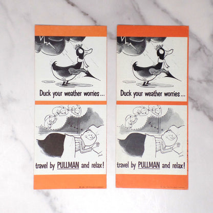 Vintage Brochure, Pullman 1939 World’s Fair Booklet & 2 Single-sheet Leaflets (1939)