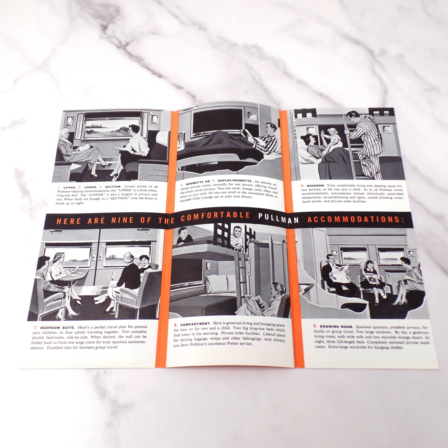 Vintage Brochure, Pullman 1939 World’s Fair Booklet & 2 Single-sheet Leaflets (1939)