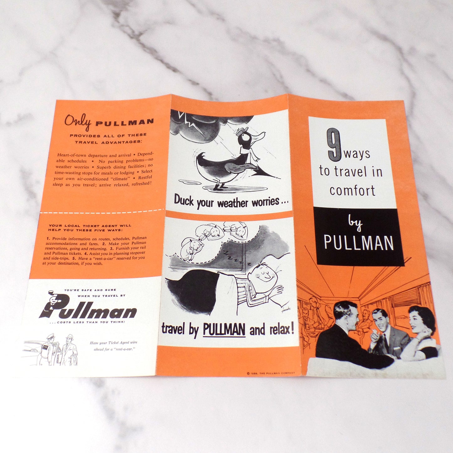 Vintage Brochure, Pullman 1939 World’s Fair Booklet & 2 Single-sheet Leaflets (1939)