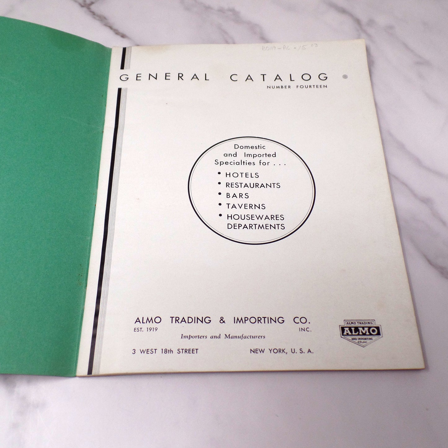 Vintage Brochure, Almo Trading General Catalog No. 14 (1930s-40s)
