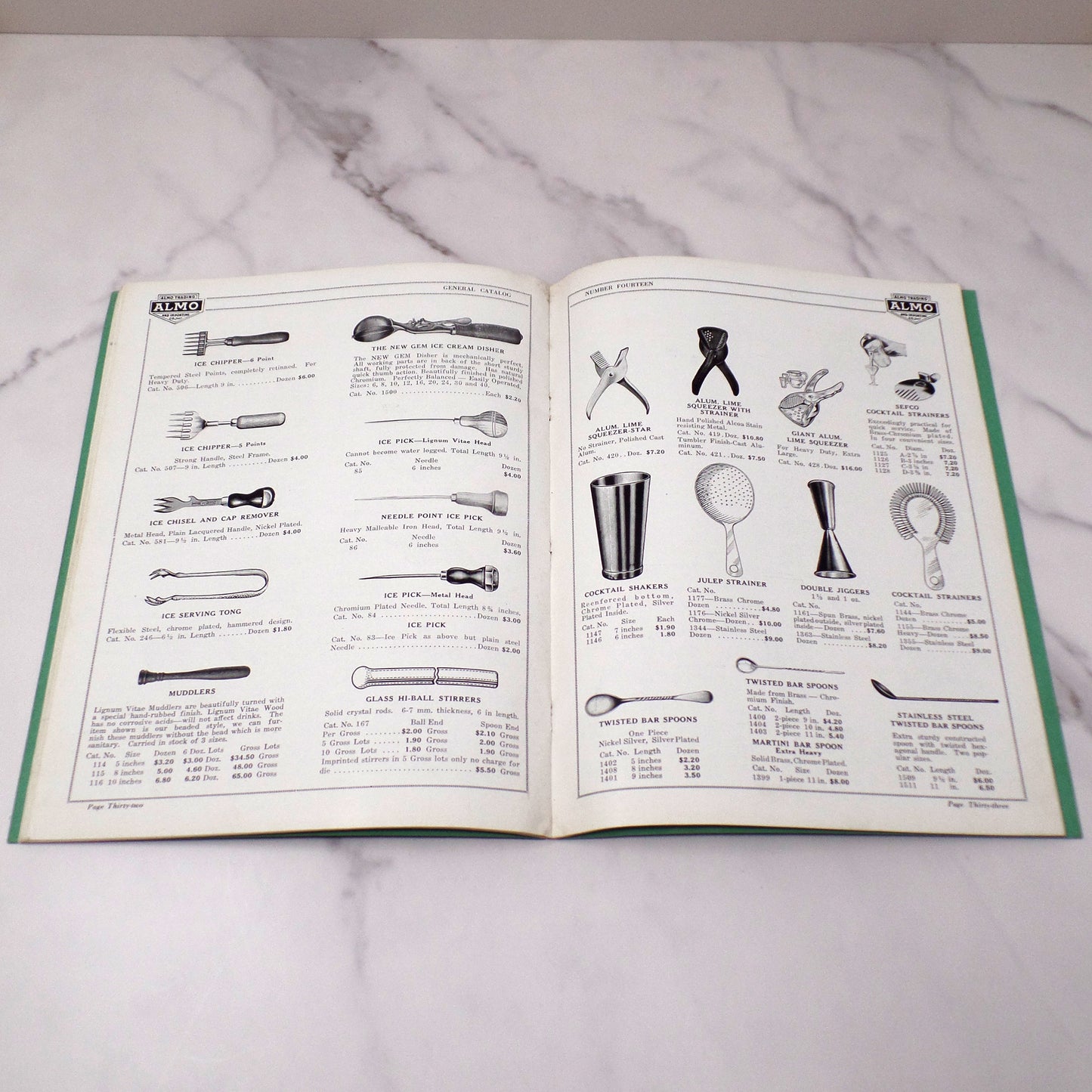 Vintage Brochure, Almo Trading General Catalog No. 14 (1930s-40s)