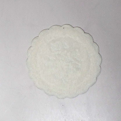 Vintage English Paper Coasters with Green Flowers, set of 15 (1950s)