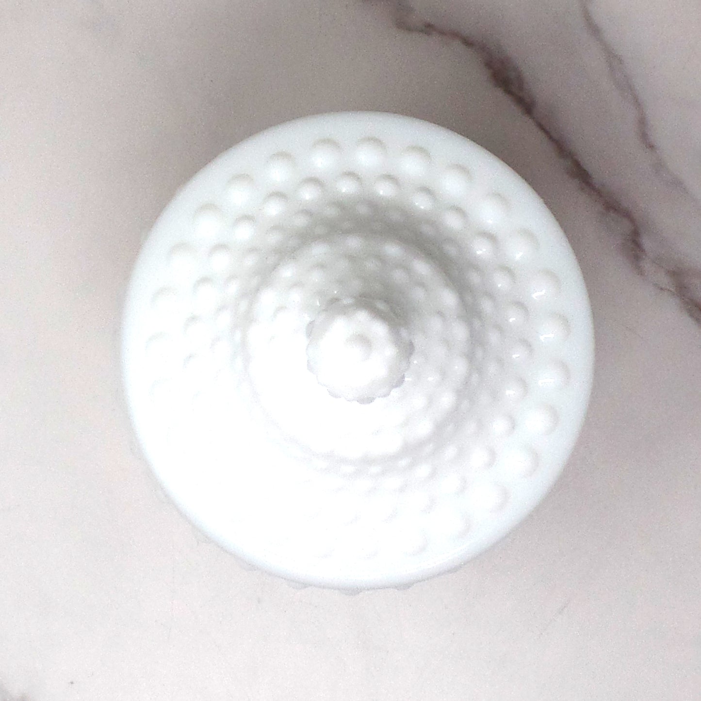 Vintage Fenton White Hobnail Milk Glass Covered Candy Dish (pre-1970s)