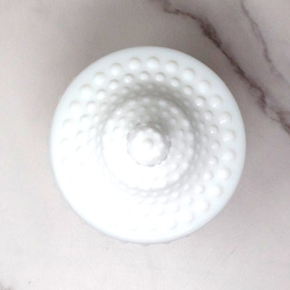 Vintage Fenton White Hobnail Milk Glass Covered Candy Dish (pre-1970s)