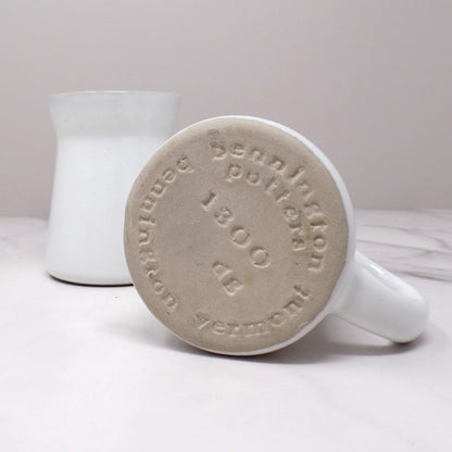 Vintage Bennington Potters David Gil 1300 Mug, Matte White - set of 2 (1960s)