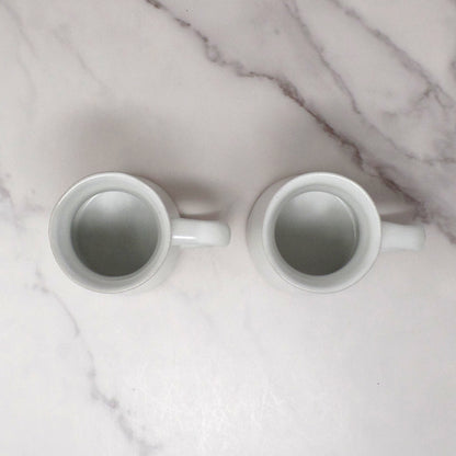 Vintage Bennington Potters David Gil 1300 Mug, Matte White - set of 2 (1960s)