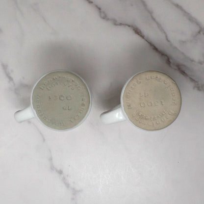 Vintage Bennington Potters David Gil 1300 Mug, Matte White - set of 2 (1960s)