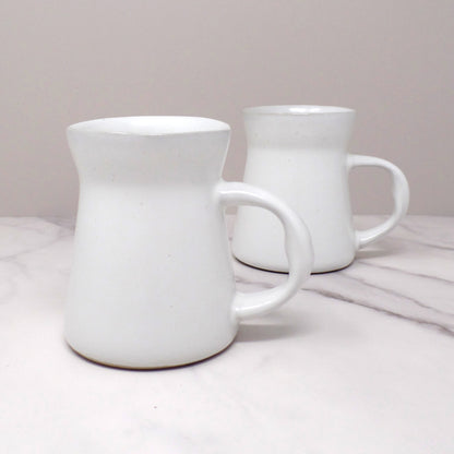 Vintage Bennington Potters David Gil 1300 Mug, Matte White - set of 2 (1960s)