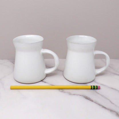 Vintage Bennington Potters David Gil 1300 Mug, Matte White - set of 2 (1960s)