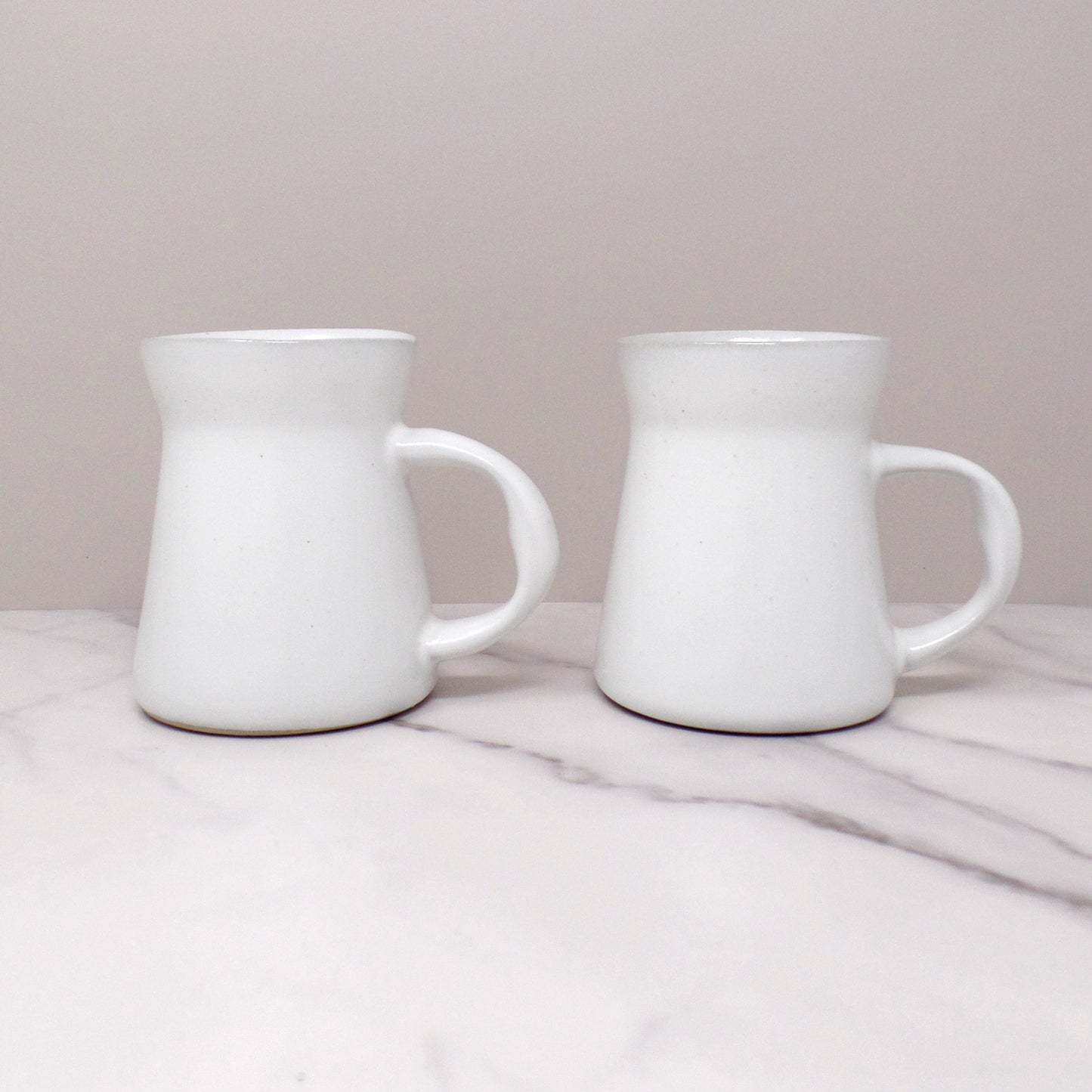Vintage Bennington Potters David Gil 1300 Mug, Matte White - set of 2 (1960s)