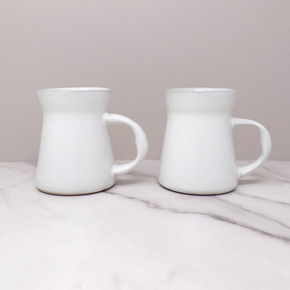 Vintage Bennington Potters David Gil 1300 Mug, Matte White - set of 2 (1960s)