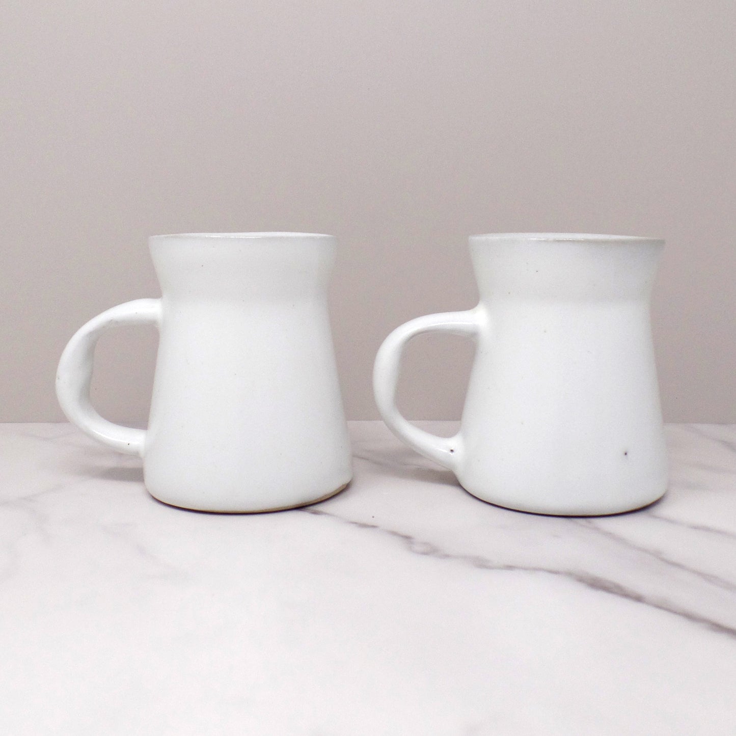 Vintage Bennington Potters David Gil 1300 Mug, Matte White - set of 2 (1960s)