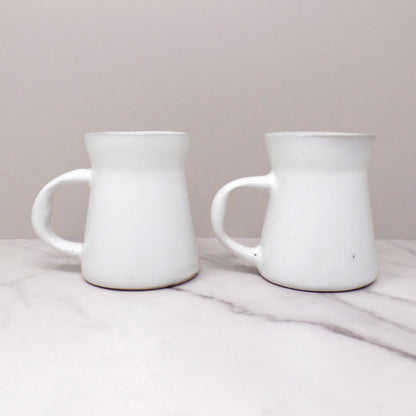 Vintage Bennington Potters David Gil 1300 Mug, Matte White - set of 2 (1960s)