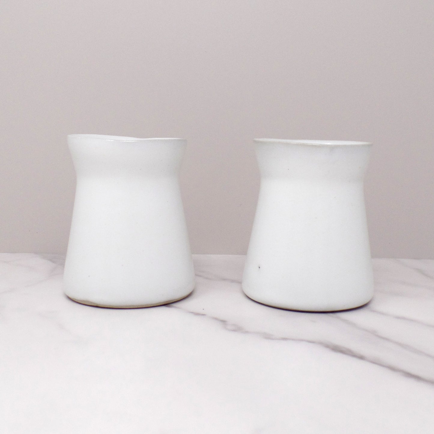 Vintage Bennington Potters David Gil 1300 Mug, Matte White - set of 2 (1960s)