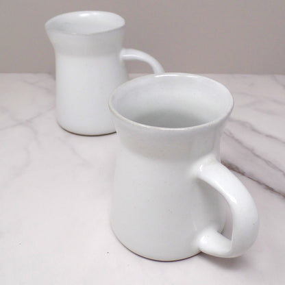 Vintage Bennington Potters David Gil 1300 Mug, Matte White - set of 2 (1960s)