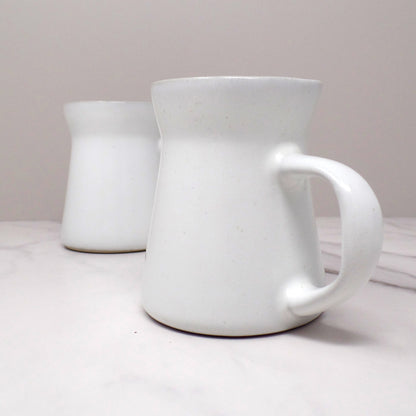 Vintage Bennington Potters David Gil 1300 Mug, Matte White - set of 2 (1960s)