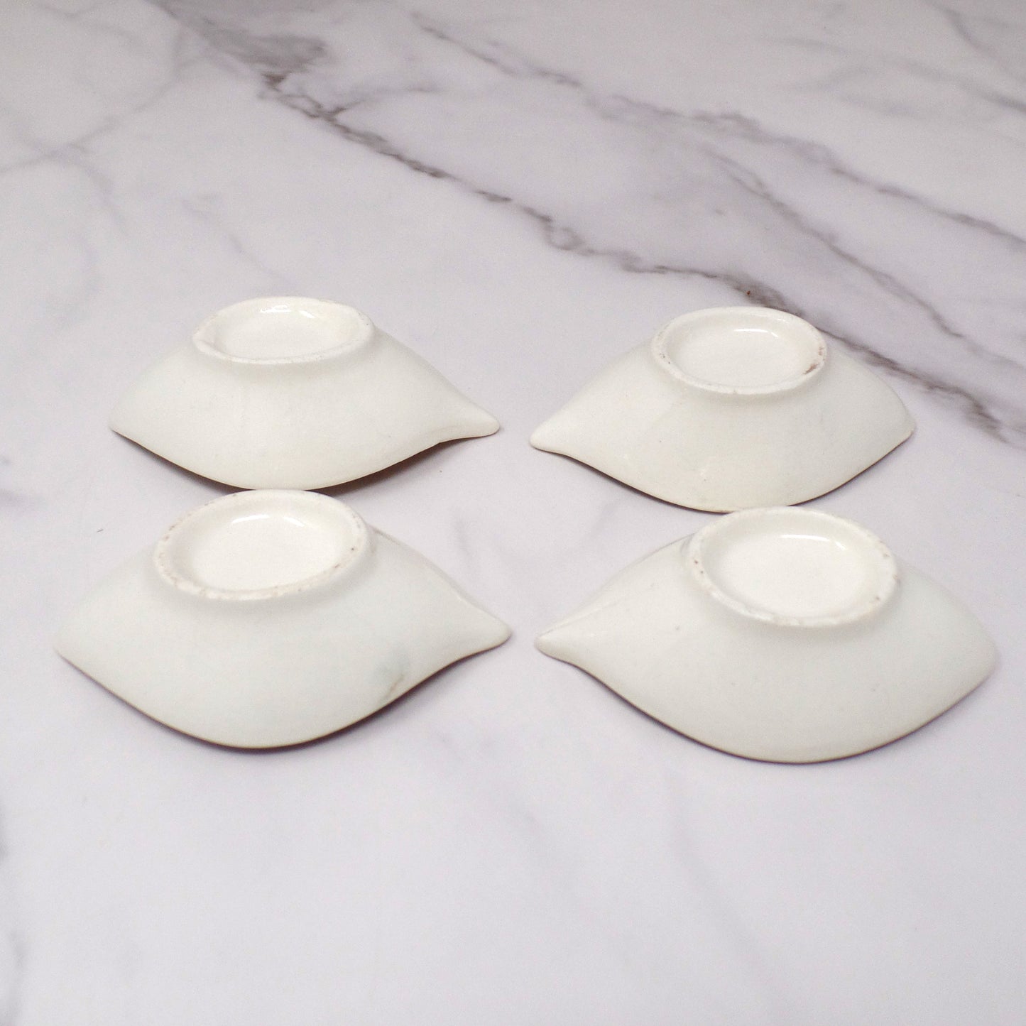 Vintage Hand-painted Ceramic Rooster Condiment Bowls - set of 4